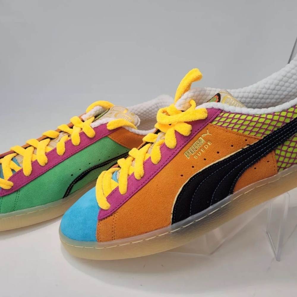 PUMA x The Hundreds Suede Classic Sneakers - Multicolor - Size 7 - Picture 4 of 8
